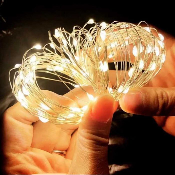 Гирлянда "Роса" USB, с пультом д/у, теплый свет, 50 м, 500 диодов