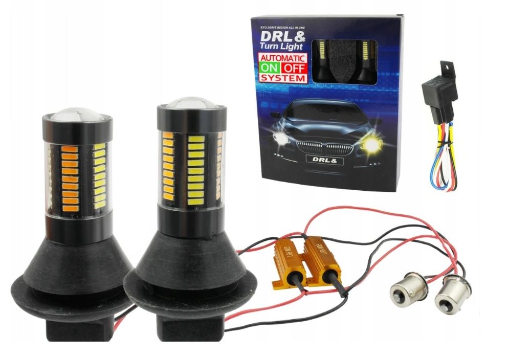 2w1 Dzienne DRL+ KIERUNKOWSKAZY 66 SMD 4014 PY21W