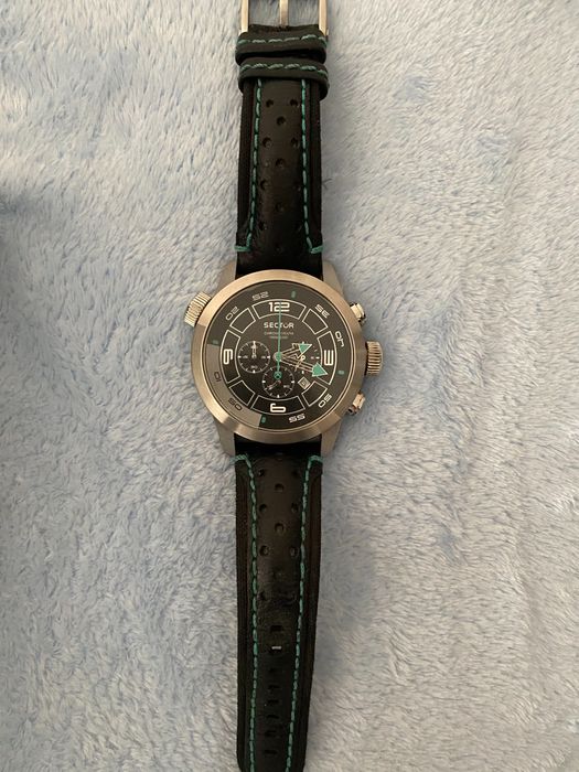 Relógio sector completamente novo pulseira em pele