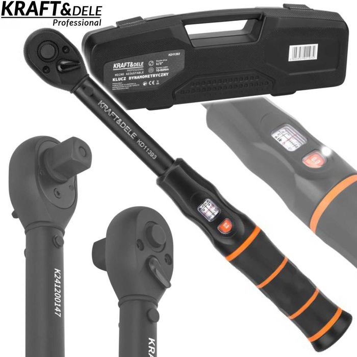 KRAFT&DELE Klucz Dynamometryczny Do Śrub Kół 1/2" 10-60nm KD11393
