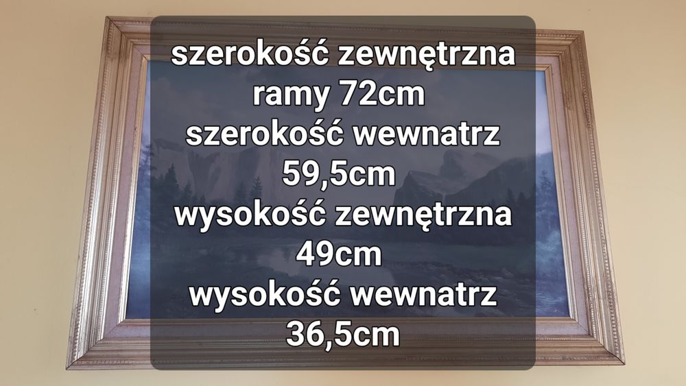 Obraz w ramie szerokość 72 cm