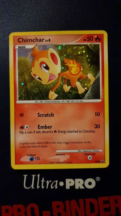 2007 Pokemon TCG Chimchar Cosmos Holo DP02 Black Star Promo Carta