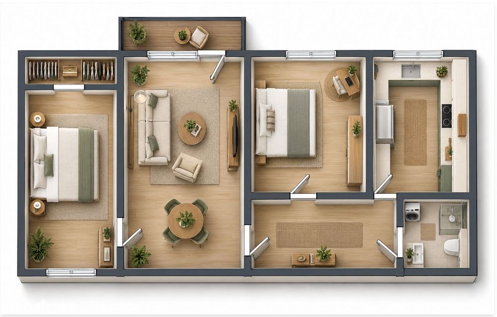 3 Pokoje | 52 M² | Balkon | Rybnik, Ul. Dworcowa