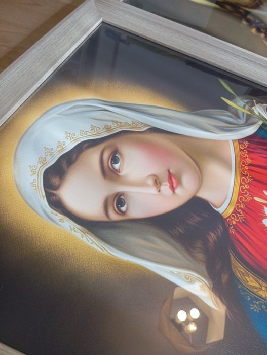 Obraz Najświętsze Serce Jezusa i Maryi 55x45 Nowa Reprodukcja