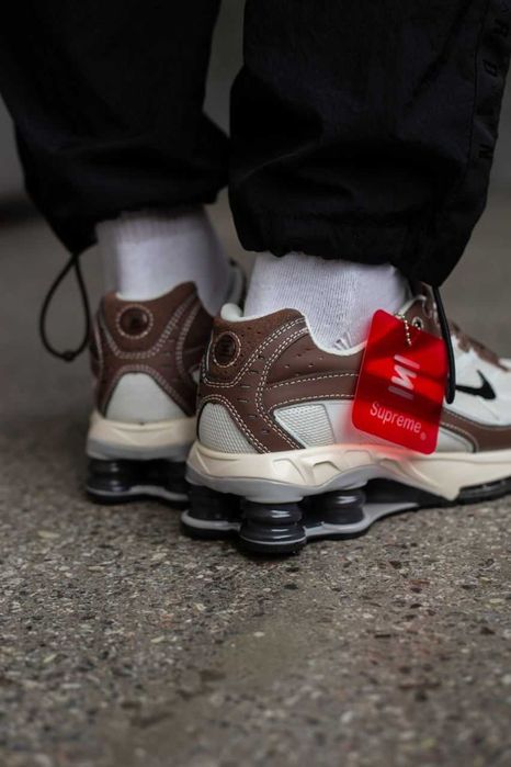 Мужские кроссовки Nike Shox Ride 2 "White/Brown" Размеры 41-45