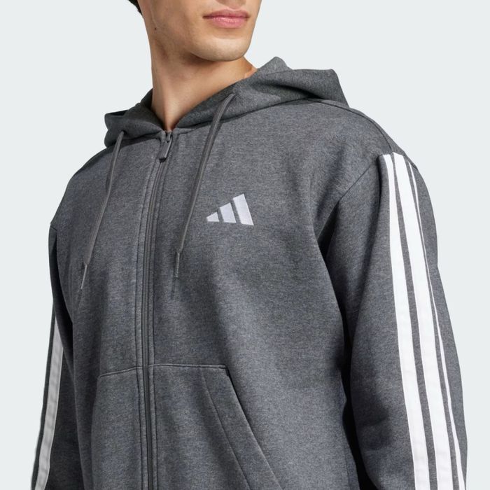 Кофта Adidas Essentials 3-Stripes Fleece Hoodie оригинал флис