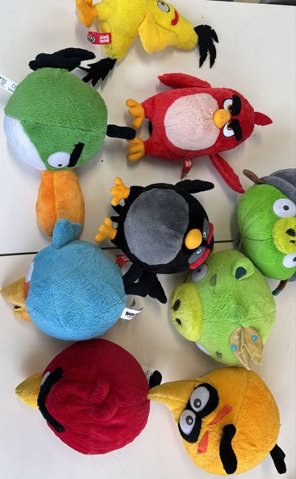 Coleção 9 peluches Angry Birds Originais