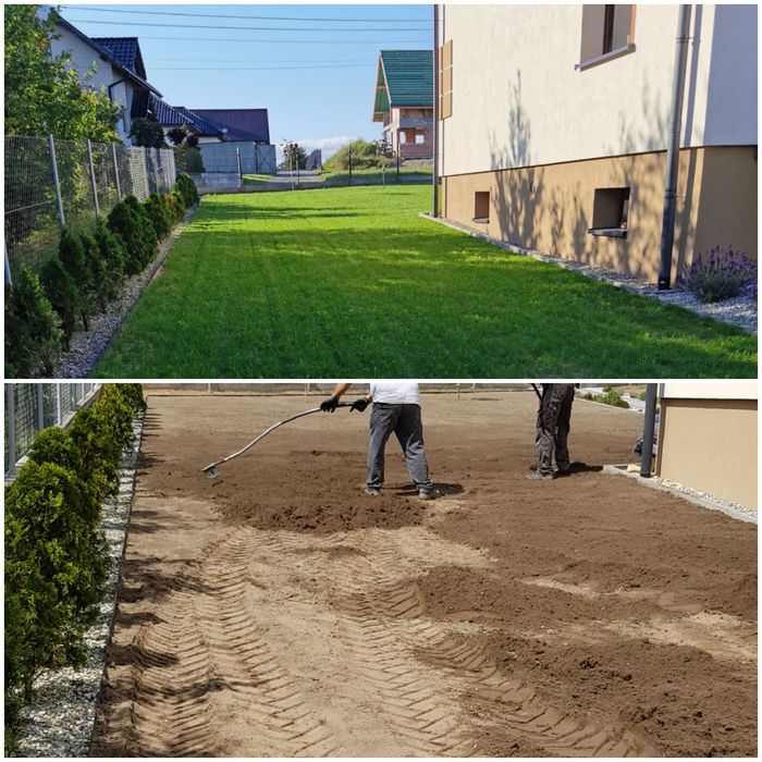 Usługi ogrodnicze,zakładanie trawników,Glebogryzarka separacyjna,AVANT
