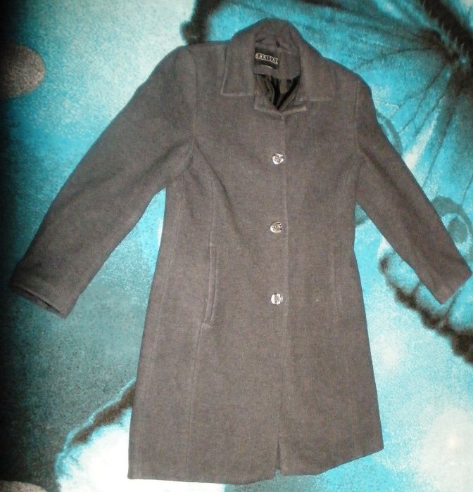 Płaszcz damski ciemnoszary + niespodzianka gratis