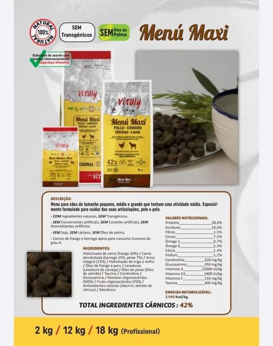 Ração para cão e gato Vitaly