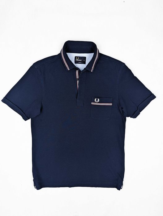 Fred PErry granatowa koszulka polo M slim fit logo