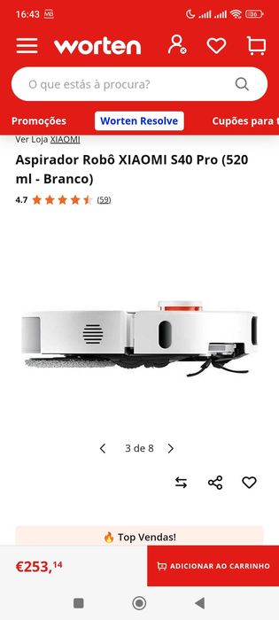 Robot Xiaomi S40 Pró c/ garantia 2 anos