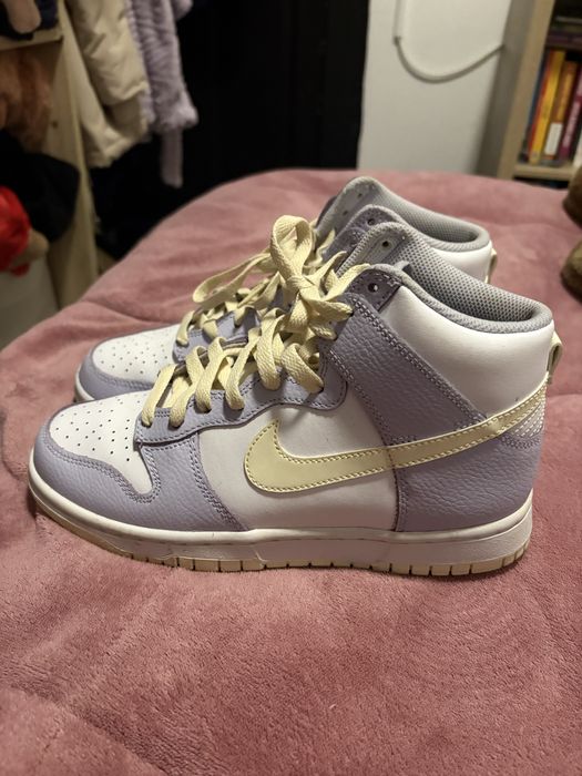 Ténis Nike Dunk High "Oxygen Purple" e Spray Crep Protect