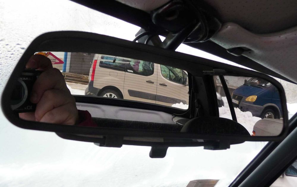 Установка Зеркало с экраном монитором КОМПЛЕКТ камера задня Широкий уг