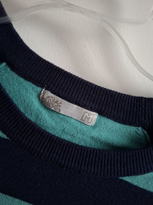 Sweter sweterek w paski granatowo-niebieskie M