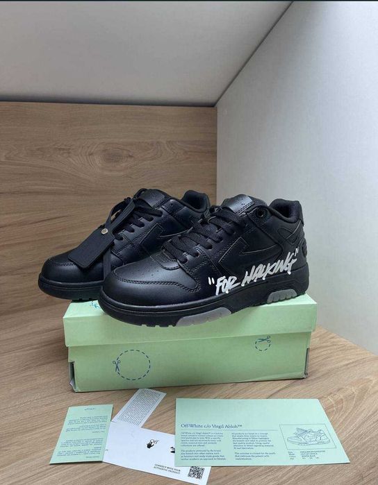 Кросівки Off-White / Out Of Office / оф вайт white/black / For Walking