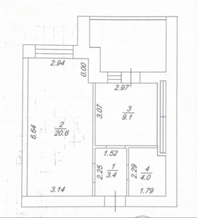 Продаж великої 1-к квартири 46 м.кв ЖК Сади Вишневі