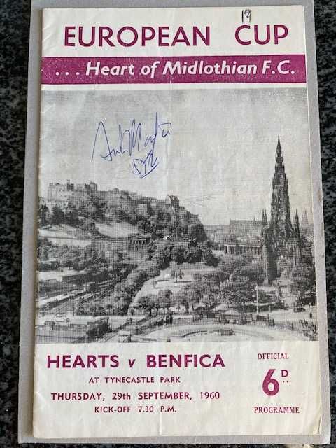 Raro! - Hearts vs Benfica c/Autógrafos - Cavém/J.Augusto/Mário João