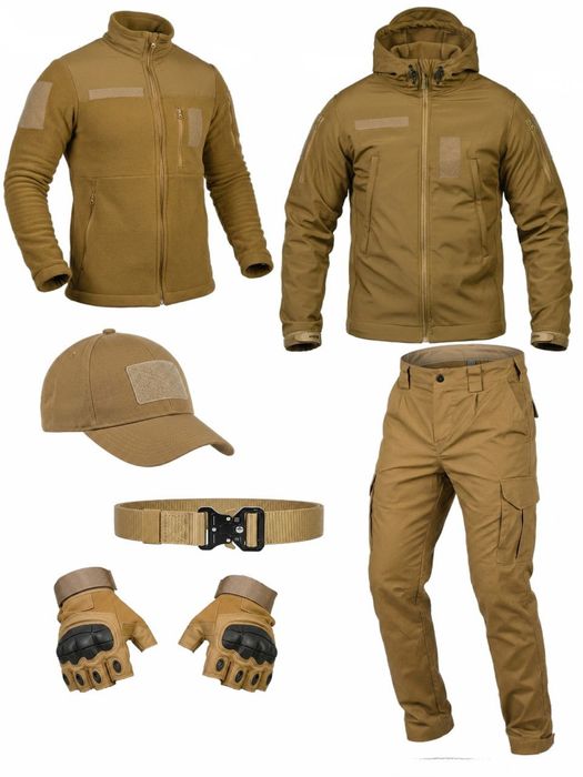 ВЕСНА Тактичний чоловічий набір костюм 6в1 STABITEX койот військовий
