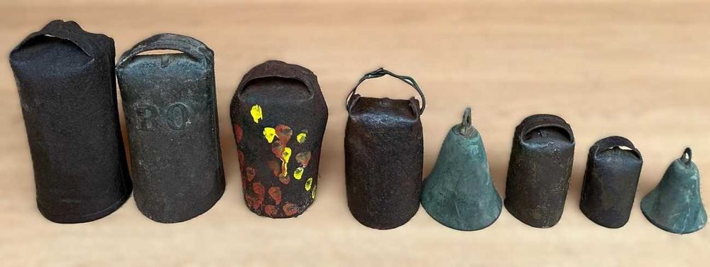Chocalhos e guizos antigos, sinos