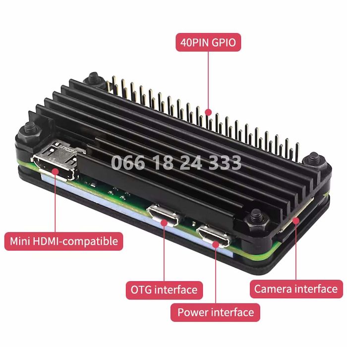 Надійний алюмінієвий корпус-радіатор для Raspberry Pi Zero / Zero 2 W