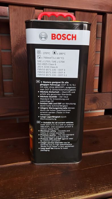 OKAZJA Płyn hamulcowy BOSCH , DOT 3 , DOT 4 , DOT 5  ">  5 Litrów