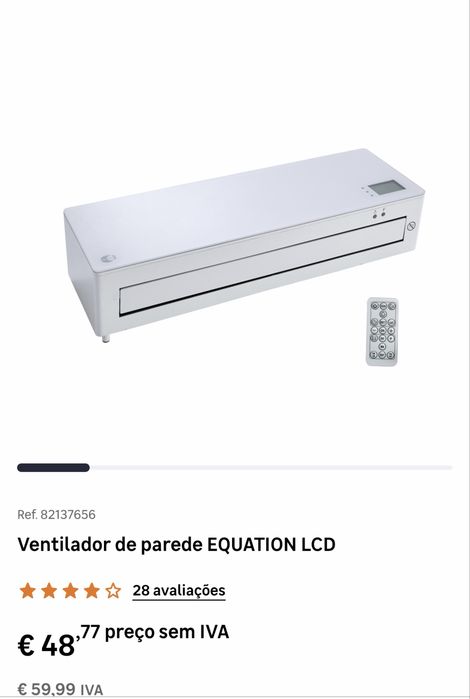 3 aquecedores de parede Equation KPT-2000C