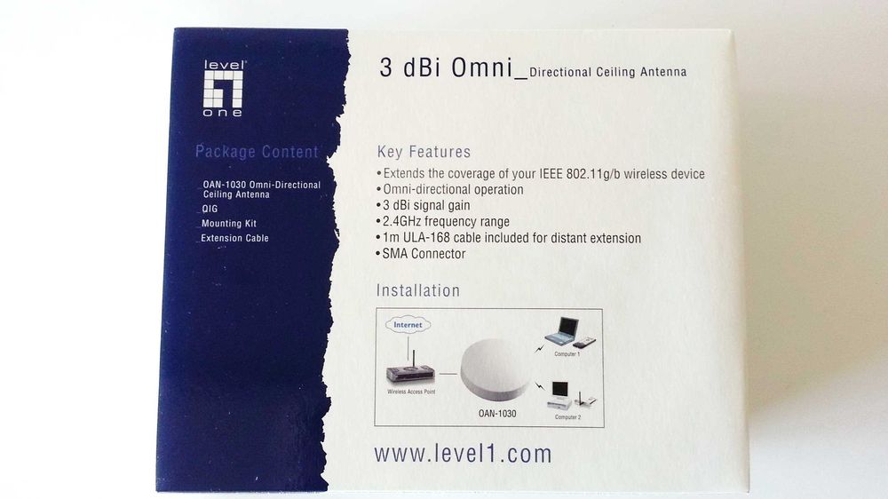 Level One antena wifi omnidirecional OAN-1030 3dbi
