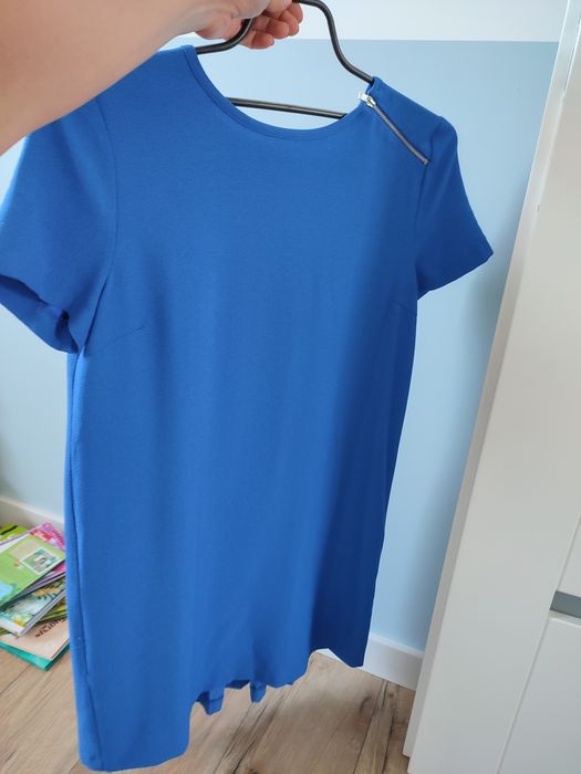 M Zara Basic plisowana chabrowa oversize