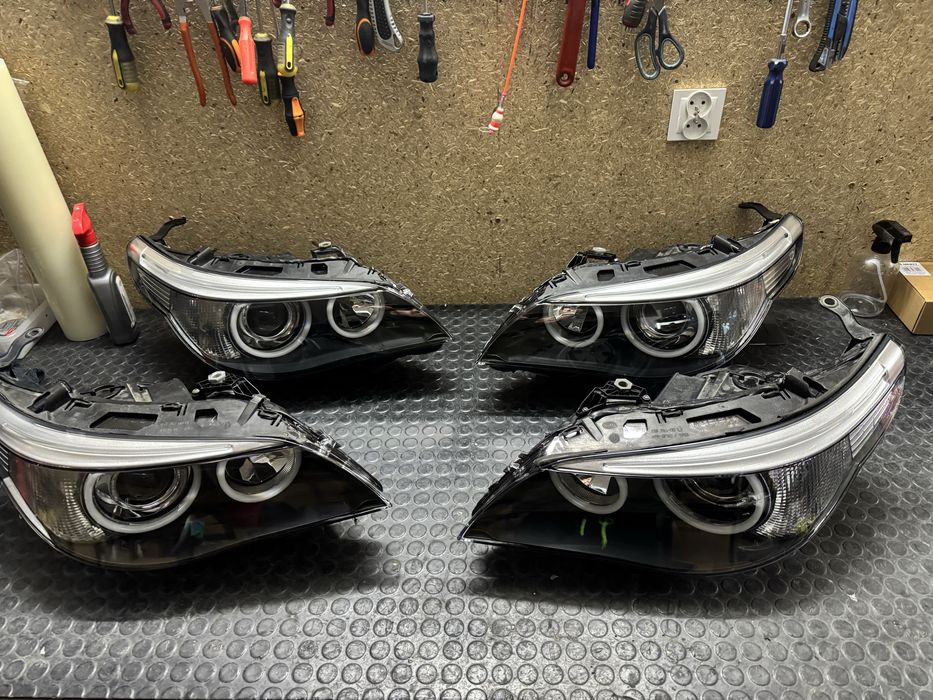Bmw e60 bi led przedlift nieskrętny xenon reflektory przednie l+r