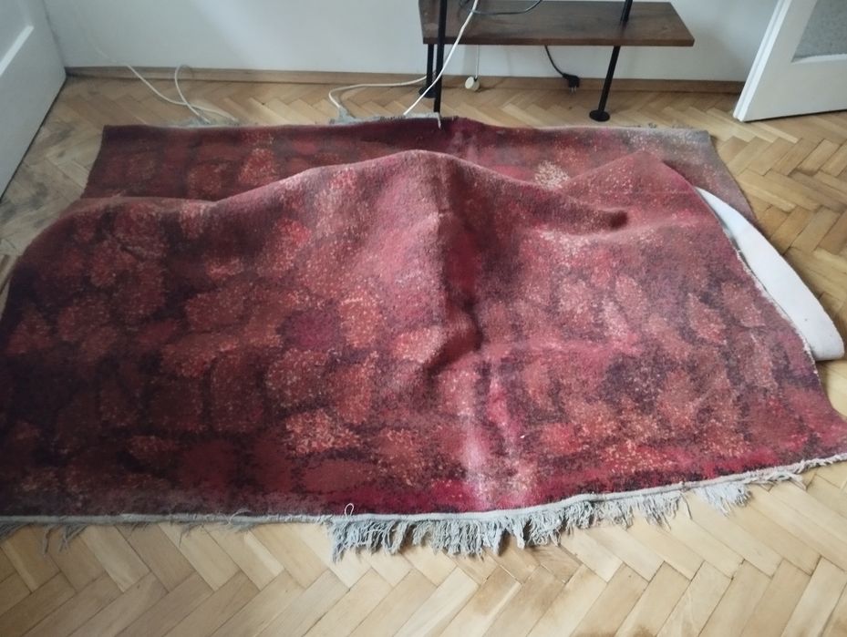 Dywan 100 % wełna vintage z PRL, 2,90 x 1,90 m