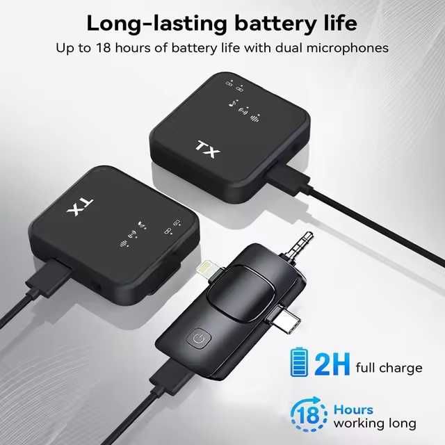 Бездротовий петличні мікрофони для смартфона та камери