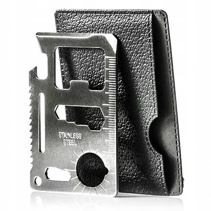 Karta Survival Przeżycia Multitool Stalowa Nierdzewna Portfel 11w1 Gad