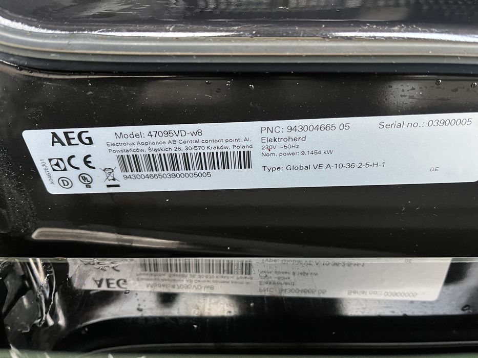 Електро плита AEG PT2190 Ширина 50 см.