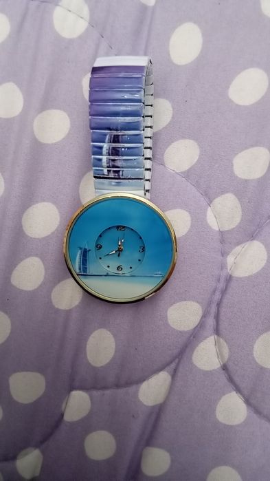 Relogio azul senhora