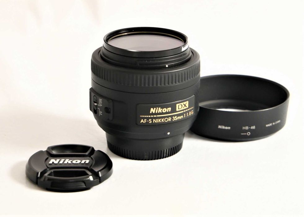Lente Nikon AF-S 35mm f\1.8 objetiva em excelentes condições