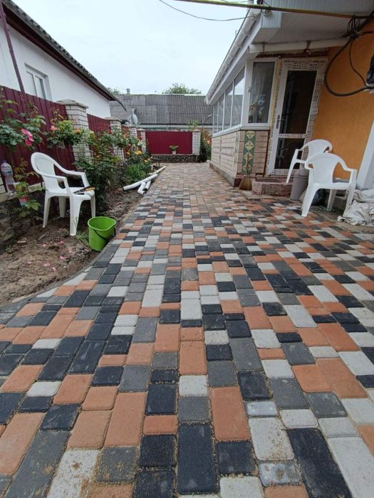 Тротуарная плитка «Старый город», «Кирпич», бордюр, укладка плитки: 240 ...