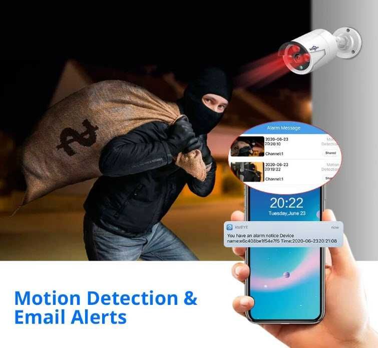 Уличная камера видеонаблюдения Hiseeu HB615-P 5MP POE NVR ONVIF XMEye