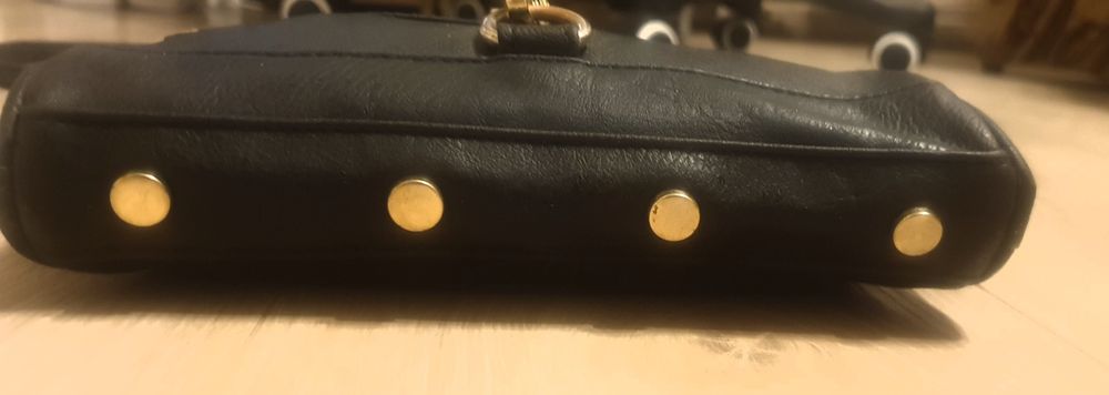 Torebka torba mała czarna F&F eko skóra łańcuszek