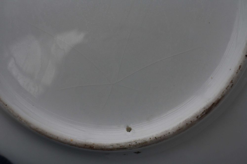 Duży talerz patera w kwiaty do powieszenia PRL