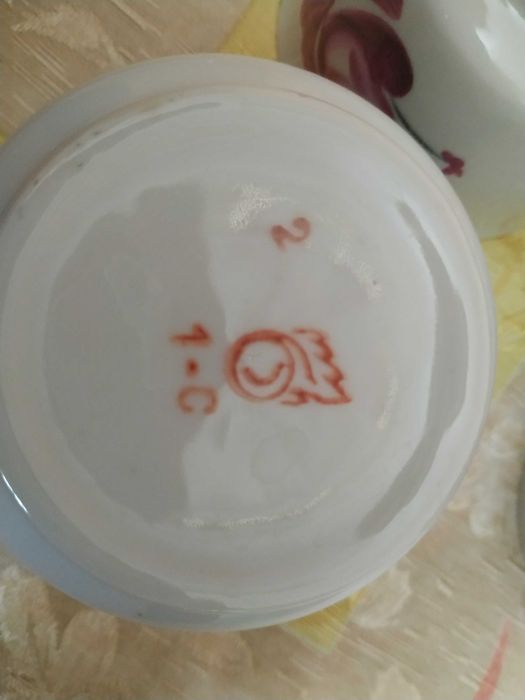 Чайный сервиз ,ручная роспись 70 года Борислав