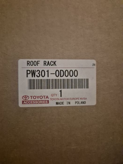 Oryginalny bagażnik dachowy Toyota Yaris od 2020 roku do teraz 5dr