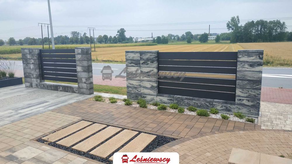 Pustak ogrodzeniowy 50x20x20 JONIEC Roma Horizon bloczek modułowy ONYX
