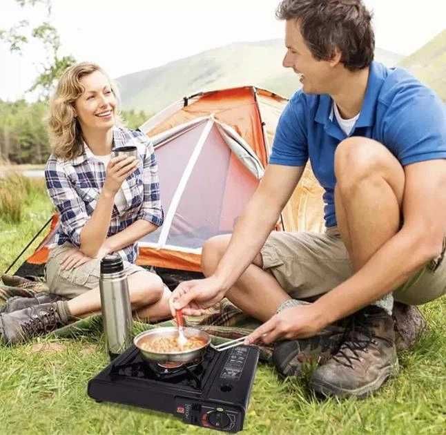 Портативная туристическая газовая плита под баллончик, есть опт