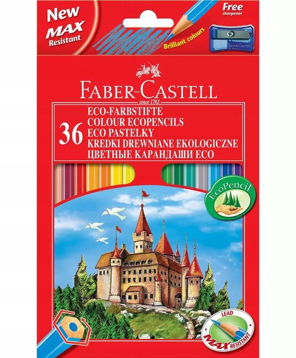 Kredki Zamek (36 Kolorów). Nowy Produkt