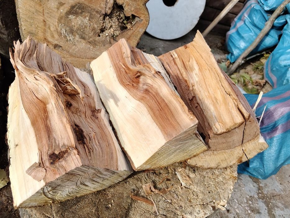 Duze worki DO WĘDZENIA drewno owocowe, LIPA SOSNA BUK kominkowe liscia