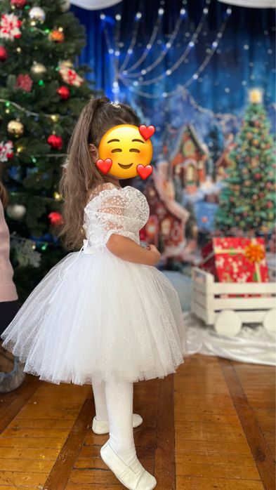 Біла сукня для дівчинки, 92 розмір, плаття сніжинка біле