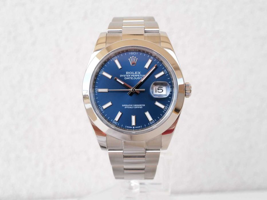 Rolex Datejust 41 Blue Dial Domed Bezel Oyster Bracelet (2023)