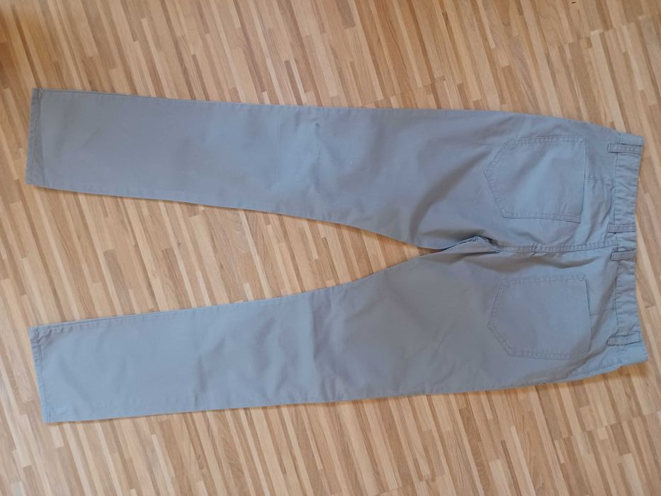 Spodnie szare slim fit 164 męskie
