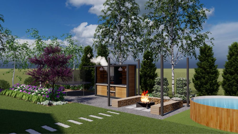 Projekt ogrodu zdalnie, wizualizacje, projektowanie rabaty